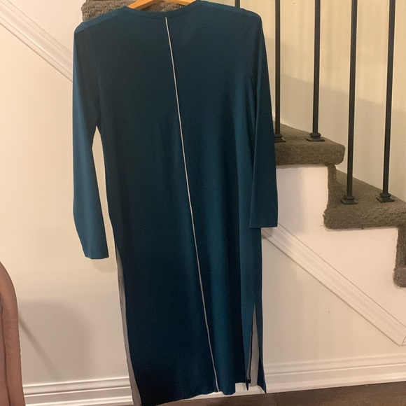 Elegant Vintage Teal Tunic Dress - Picture 4 of 8